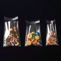 Sacs OPP autocollants transparents réutilisables, sacs en plastique de qualité alimentaire, rouleaux de sachets à fermeture à rabat pour bonbons et snacks en lot