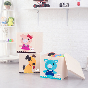 Boîte de rangement pliable imprimé, panier de rangement en tissu Oxford, motif Animal de dessins animés, panier de rangement domestique - Product Image 3