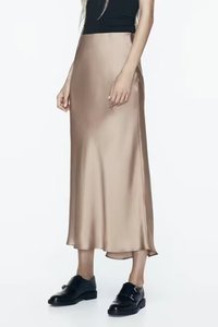 ZEVITY Gonna Lunga Estiva 2025 da <span class=keywords><strong>Donna</strong></span>, Stile Vintage <span class=keywords><strong>Casual</strong></span> <span class=keywords><strong>Chic</strong></span>, Nuova Moda in Raso Traspirante con Vita Naturale per Mujer - Product Image 3