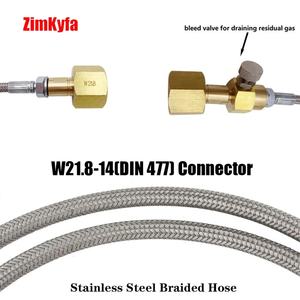 Station de remplissage de bouteilles de CO2 Sodastream, outils pneumatiques, adaptateur de remplissage et de charge en acier inoxydable, tuyau de 1,5 m/60 pouces, W21.8 W21.8-14 - Product Image 6