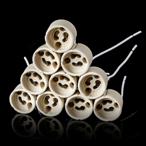 Bases de Lámpara de Cerámica Resistentes a Altas Temperaturas, Accesorios SKD de Fábrica, G5.3 MR16 GU10 LED, Focos de Tornillo de 10 cm, CA 85-165 V - Product Image 1