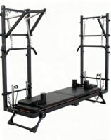 Tour Innovante de Pilates Semi-élevée Pliable et Portable pour Usage Commercial et Domestique, Équipement de Fitness et de Yoga, Durable pour Studio de Pilates