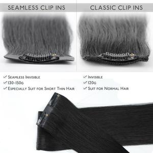 Extensiones de Cabello Humano 100% Invisibles y Sin Costuras, con Clip, Cabello Humano 100% con Cutícula Alineada - Product Image 4