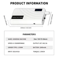 Perceuse à ongles sans fil professionnelle portable multi-couleurs à moteur rotatif sans balais 35000 tr/min, très vendue