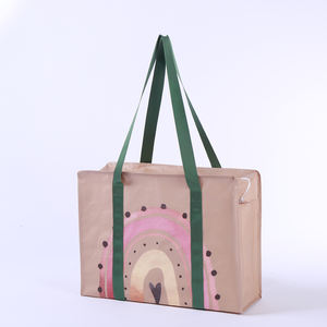 กระเป๋าผ้าทอ PP พิมพ์ลายสีสันสดใส - Product Image 4