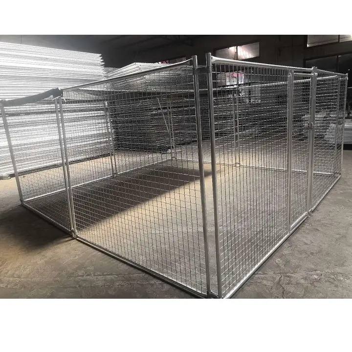 Galvanized Iron Fence Animal Pet Cage/12' Steel Indoor Cat Enclosure House Run Play Pen /Cheap Welded Dog Kennel For Sale