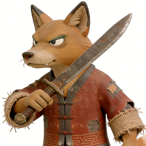 Figura de <span class=keywords><strong>Zorro</strong></span> Oriental, Escultura de Fibra de Vidrio, Varios Estilos (con <span class=keywords><strong>Espada</strong></span>/Con Sombrero de Paja) para Decoración del Hogar <span class=keywords><strong>y</strong></span> Colección Cultural - Product Image 4