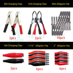 Jialun คลิปจระเข้หุ้มฉนวน28ชิ้นกล่อง PP วัสดุชุบนิกเกิลสำหรับทดสอบการชาร์จขั้วต่อจีบ - Product Image 2