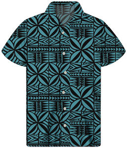 Chemise à manches courtes pour <span class=keywords><strong>homme</strong></span>, motif <span class=keywords><strong>floral</strong></span>, style tribal samoan, respirante, décontractée, vente en gros d'usine, luxe, été - Product Image 1