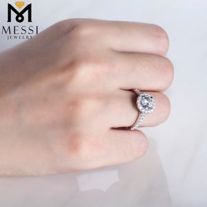 Anillo de Compromiso Halo MS-026, Oro Blanco de 10K, 14K, 18K, Anillo con Diamante Cultivado en Laboratorio - Product Image 6