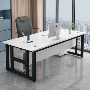 Set Scrivania Ufficio Moderno di Lusso Minimalista, Postazione di Lavoro Direzionale con Sedia, Scrivania Computer Commerciale Singola per Studio Domestico - Product Image 2