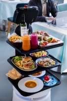 Robot de livraison de nourriture MiCity Factory en promotion, télécommandé, avec une charge utile de 30 kg, robot serveur de restaurant, navigation laser
