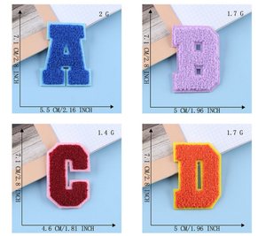Patchs de lettres en Chenille multicolores, 1 pièce, pour serviette, alphabet <span class=keywords><strong>et</strong></span> vêtements de broderie, offre spéciale - Product Image 2