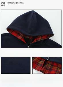 Sweat à capuche zippé pour hommes avec logo personnalisé de l'usine FAMA sweat-shirt surdimensionné à motif solide imprimé d'automne 100% coton brodé - Product Image 5