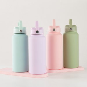 Bouteilles d'eau de sport insultées à double paroi incassables classiques de 1000ml respectueuses de l'environnement avec logo personnalisé - Product Image 1