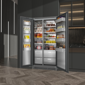 High Quality Built-in Side-by-side Stainless Steel Frost-Free Refrigerator Energy Efficient Grade 1 Household Hotel - Product Image 3