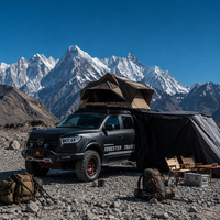 Tente de toit souple ADA OVERLAND en polyester-coton 280g, imperméable 3000mm, avec LED et matelas 6cm pour 4x4, SUV, Overlanding, Camping, OEM