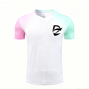 เสื้อยืดแบดมินตันแบบแห้งเร็ว ซับเหงื่อ สำหรับฤดูร้อน ผลิตจากโพลีเอสเตอร์  แบบยูนิเซ็กซ์  สำหรับผู้ชาย ออกกำลังกาย วิ่งกลางแจ้ง เล่นกีฬา - Product Image 2