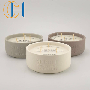 Độc đáo tùy chỉnh rỗng bê tông xi măng nến <span class=keywords><strong>Jar</strong></span> nến lớn tàu - Product Image 1