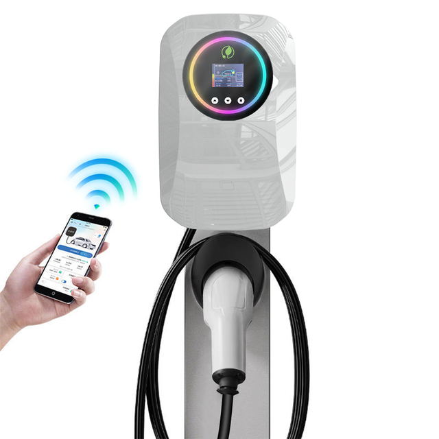 E-mingze Factory EV CHARGING STATION APP Wifi Type2 Ev Charger Fast Car Charging Station Wallbox for Electric Vehicle
