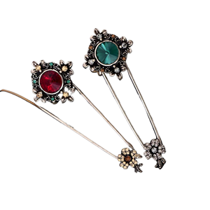 Yunlv เข็มกลัดขนาดใหญ่สไตล์เรโทร, เสื้อสเวตเตอร์ถักแบบมีขอบ, ผ้าคลุมไหล่, กระดุม, เสื้อผ้า - Product Image 1