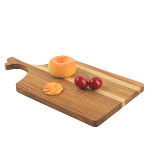 Planche à découper rectangulaire en bois d'acacia 18x36x1.8cm avec poignée pour usage domestique - Product Image 5