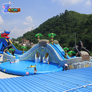 Chủ đề phiêu lưu rừng trượt nước bơm hơi với hồ bơi ngoài trời trò chơi dưới nước trẻ em công viên nước bơm hơi - Product Image 5
