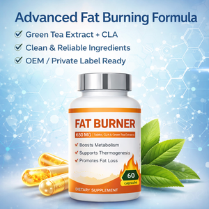 Kapsul Pembakar Lemak Label Pribadi 650mg Suplemen Penurun Berat Badan Termogenik Ekstrak Teh Hijau Penguat Metabolisme OEM ODM - Product Image 5