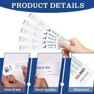Etichette per Bagagli Personalizzate, Resistenti e Impermeabili, <span class=keywords><strong>con</strong></span> <span class=keywords><strong>Numero</strong></span> di Serie, per Hotel, Supermercati e Negozi - Product Image 4
