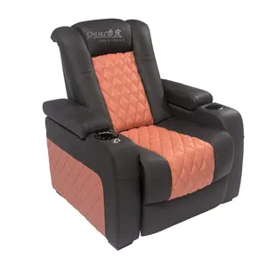 wholesale high end cinema chair home use napa leather movie adjustable headrest VIP recliner armchair