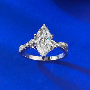 วงแหวนแต่งงานชุบโรเดียมสุดอินเทรนด์ทำจากเพทายประดับเพชรสวิสสีเงินสเตอร์ลิงวง925สำหรับงานเลี้ยง - Product Image 5