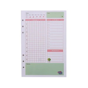Recambio de Agenda Diaria A5/A6 de 6 Anillas, Planificador de Gestión del Tiempo, Libro de Horarios, Diario de Estudio para Estudiantes, Recambio de Insertos al por Mayor - Product Image 1