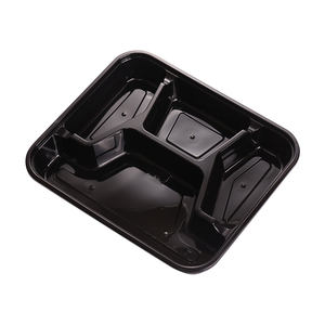 Chine Boîtes à emporter de restauration rapide en plastique rectangulaires jetables Style grille recyclable Pizza Nouilles Sushi Gelée Sandwiches Sucre - Product Image 6