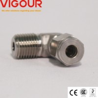 Raccord coudé mâle NPT 1/2 pouce vers raccord de tube 1/2 pouce, marque VIGOUR, en acier inoxydable SS316L