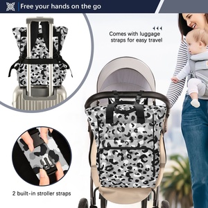 Large Capacity Custom Design Leopard Waterproof Women Mommy Bag Baby <b>Diaper</b> <b>Caddy</b> Maternity <b>Diaper</b> Bag Backpack with Logo - Product Image 4