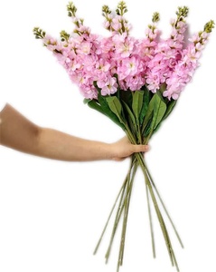 Vente en gros pas cher soie artificielle Delphinium fleur branche en blanc <span class=keywords><strong>bleu</strong></span> rouge violet Larkspur <span class=keywords><strong>jacinthe</strong></span> pour l'obtention du diplôme de Noël - Product Image 3