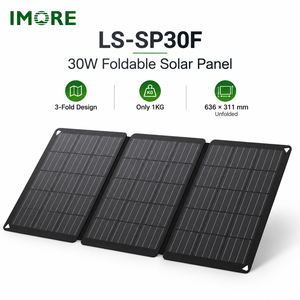 30W Foldable <b>Solar</b> <b>Panel</b> 0.8kg Lightweight 3 Fold Compact Monocrystalline <b>USB</b> Type C Charger for Backpack Camping and Hiking - Product Image 1
