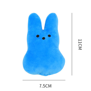 ของเล่นตุ๊กตากระต่ายน่ารักขนาดเล็ก ดีไซน์ใหม่ ขายส่ง ของเล่นบีบมีเสียงสำหรับสัตว์เลี้ยงขนาดเล็ก พร้อมแคทนิป - Product Image 2