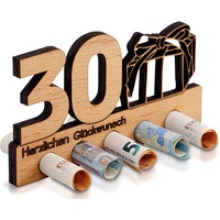 Holzgeld Geschenk halter Original Holzgeld Geschenk idee Gästebuch zum Geburtstag Jubiläum und Glückwünsche