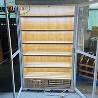 Große spanische Zeder Holz Zigarren schrank gehärtetes Glas Display Vitrine Rauch Shop Zigarre Humidor Schrank