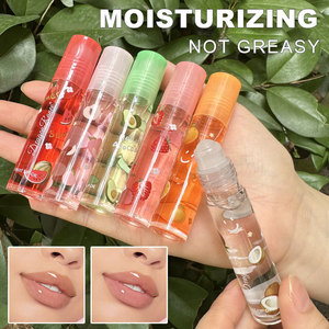 6 Farben Zufällig Auswählbarer Roll-On Fruchtöl-Lippenbalsam Lipgloss Feuchtigkeitsspendendes Spiegelglanz Transparentes Lippenöl Lang Anhaltend Hydratisierende Kosmetik HH - Product Image 5