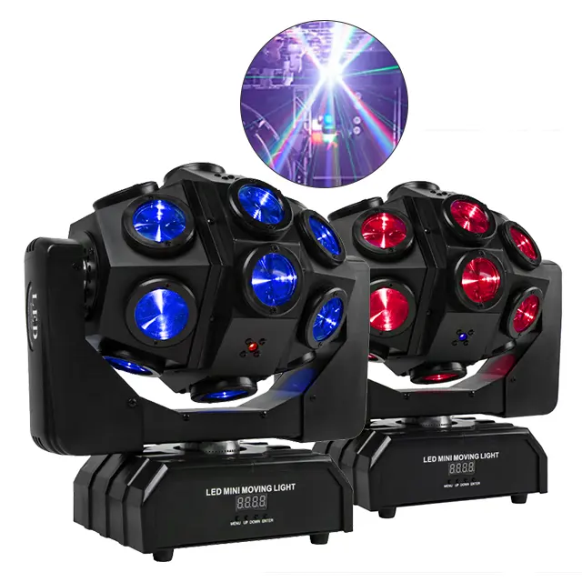 Luces led 무대 장식 회전 스트로브 라이트 RGBW 18pcs 10W 이동 헤드 레이저 라이트 luci da discoteca