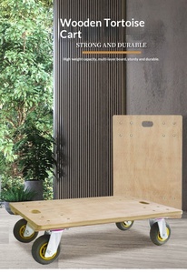 Carrello per Trasporto Mobili in Legno Resistente a 4 Ruote, Personalizzabile per Magazzino, Casa, Movimentazione Merci e Logistica - Product Image 2