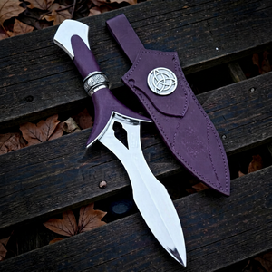 Cuchillo Bowie de Caza de Doble Filo con Hoja Fija de Acero Inoxidable y Mango de Madera, Decorativo, Coleccionable, DIY, OEM - Product Image 1