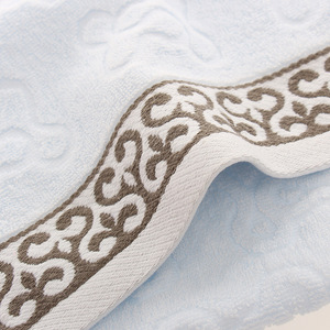 Bath Towel 70x140 Cm Fluffy Cotton Rectangle Yellow Pink Blue Machine Washable - Product Image 2