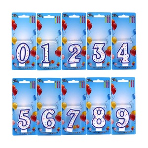 Coloré 0-9 numéro confettis fantaisie anniversaire gâteau bougie joyeux anniversaire décoration pour enfants fêtes maison pâques Ramadan Diwali - Product Image 4