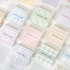LABON Bloc-notes esthétique à carreaux gingham, 200 feuilles, papier de fond pastel pour scrapbooking, journalisation et papeterie décorative DIY - Product Image 1