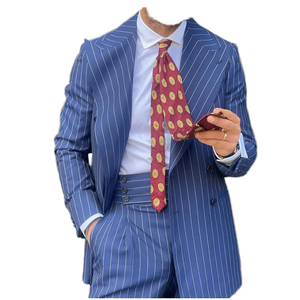 <span class=keywords><strong>Traje</strong></span> de tres piezas de tela estirada a rayas de alta calidad con Spandex <span class=keywords><strong>traje</strong></span> de doble botonadura <span class=keywords><strong>traje</strong></span> informal de negocios para <span class=keywords><strong>hombre</strong></span> - Product Image 6