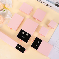 Boîte à Bijoux Tiroir Coulissant en Carton avec Logo Personnalisé et Mousse Noire pour Emballage de Bijoux