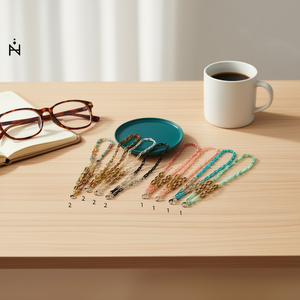 Catena di plastica con chiusura a tre maglie, 70 cm, per occhiali, catena per occhiali - Product Image 3